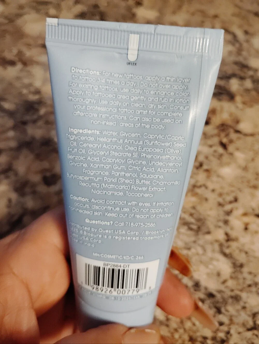 Tattoo Care Lotion -New Multiple Light Blue Bottle